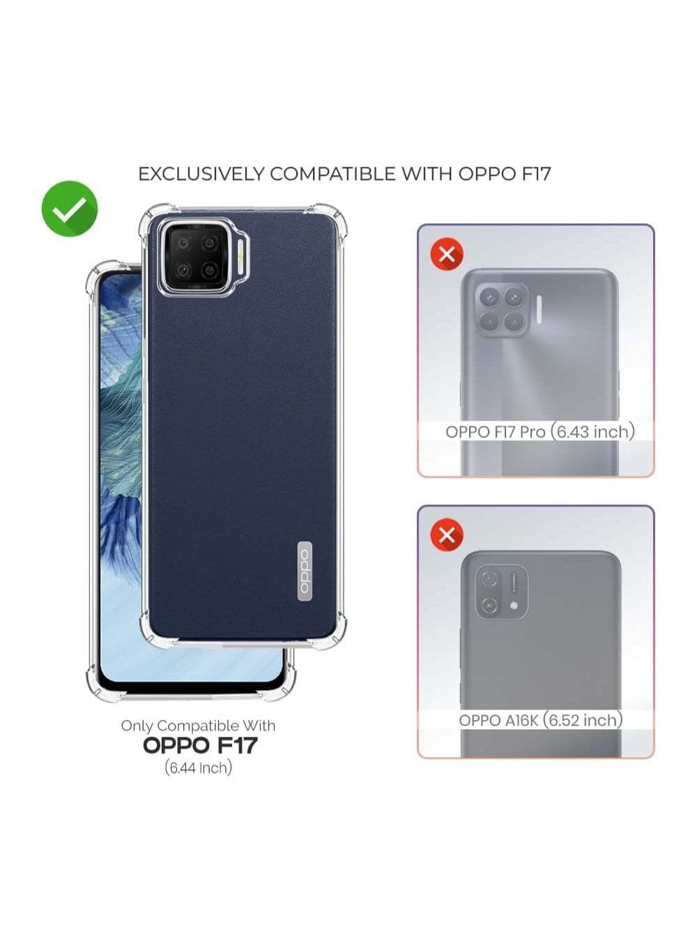 Transparent shockproof case compatible with Oppo A73 2020 - F17 (3)