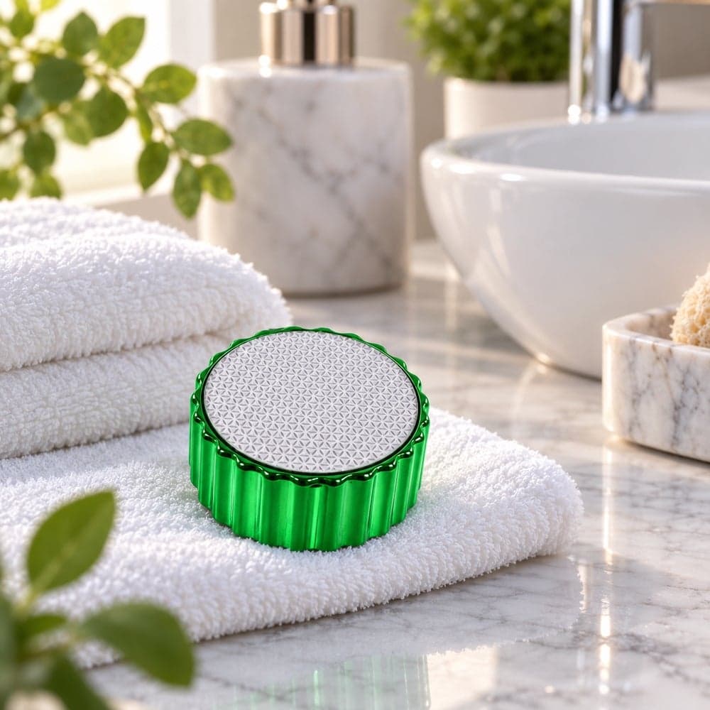 Double Sided Foot File 3 in 1 and Nail Sharpener Green - 21-2 Buffer Stones (٤)