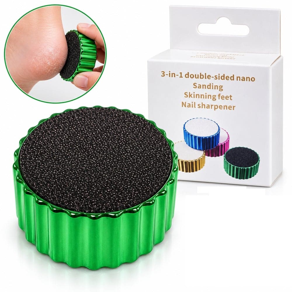 Double Sided Foot File 3 in 1 and Nail Sharpener Green - 21-2 Buffer Stones