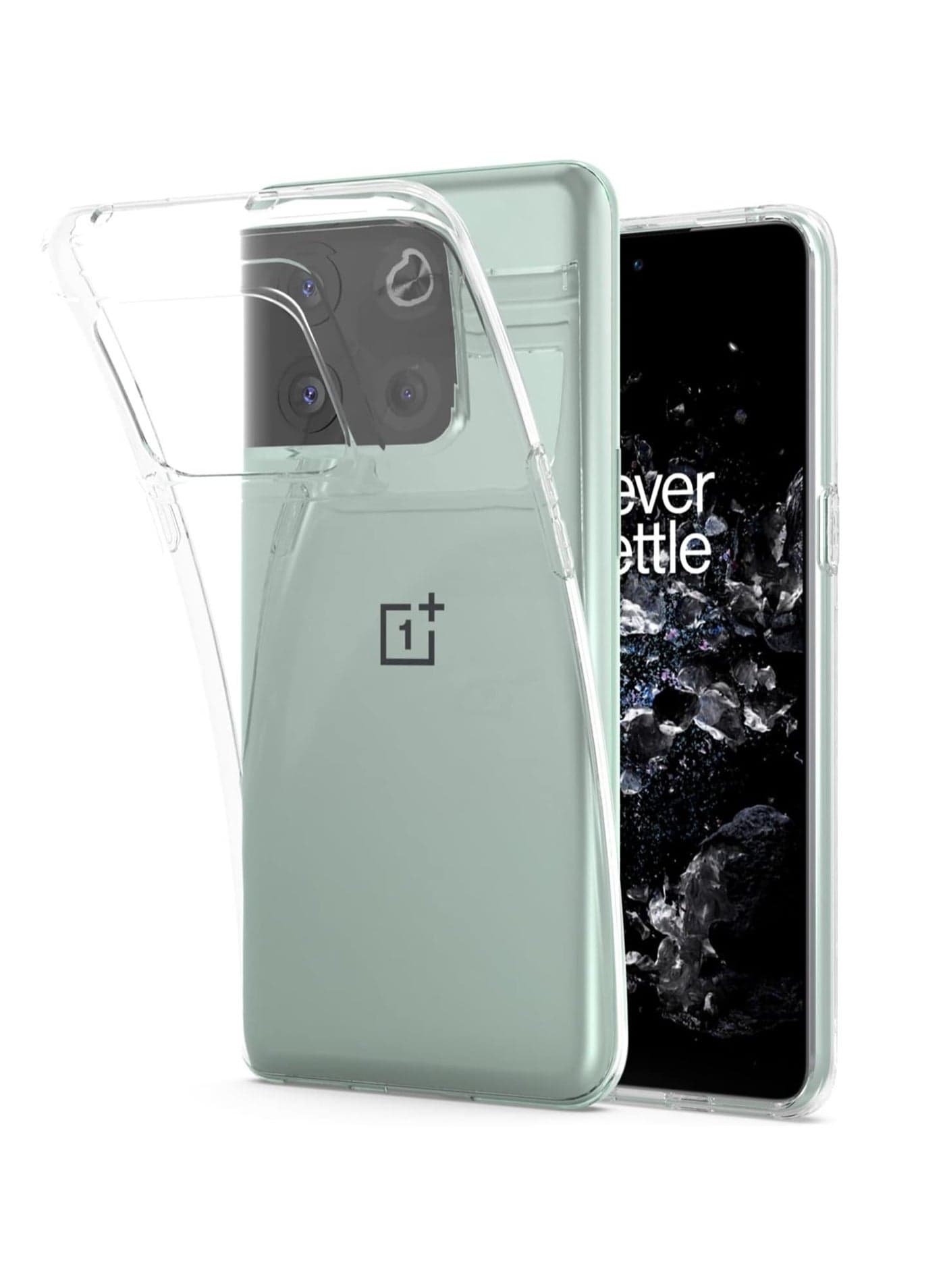 Crystal Clear Case for OnePlus 10R 5G, Oneplus Ace 5G Ultra Thin Soft TPU Cover with Corner Cushion, Full Body Protective Shock Absorbent Phone Cover - Transparent