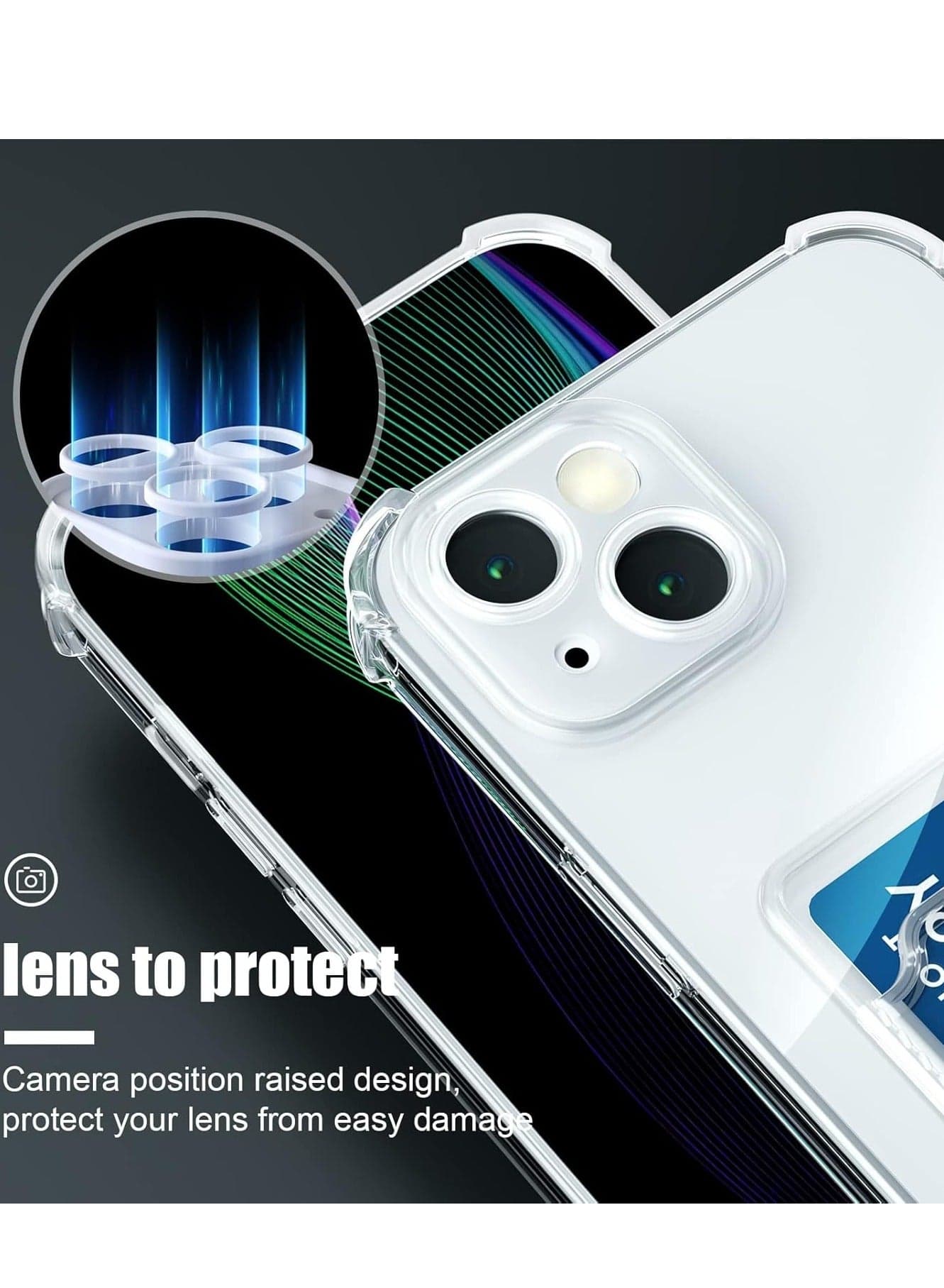 Wallet Phone Case Slim Fit Card Slot Transparent Case Protective Soft Shockproof Case with Card Holder For Oppo Reno 11F 5G Cases & Covers (4)