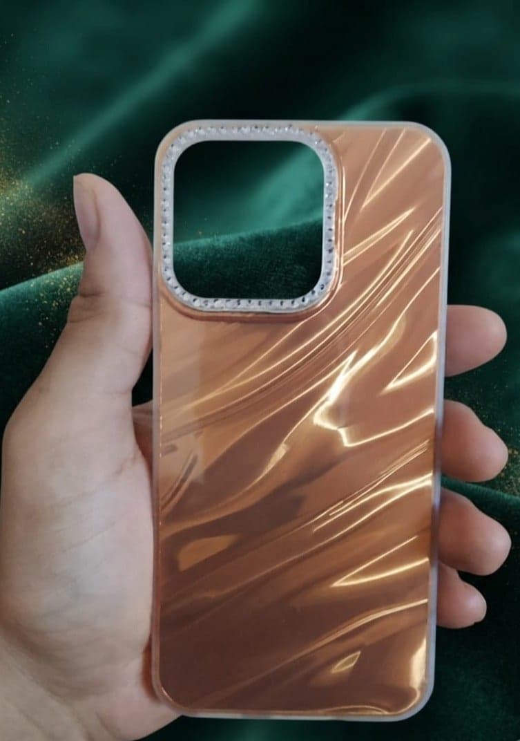 Cover Compatible with (Oppo Reno15) Stylish Case Protection Diamond HD Mirror Bling BlingLuxury Soft TPU Glitter Shockproof Protective Back Case Cover.lighte Orange.