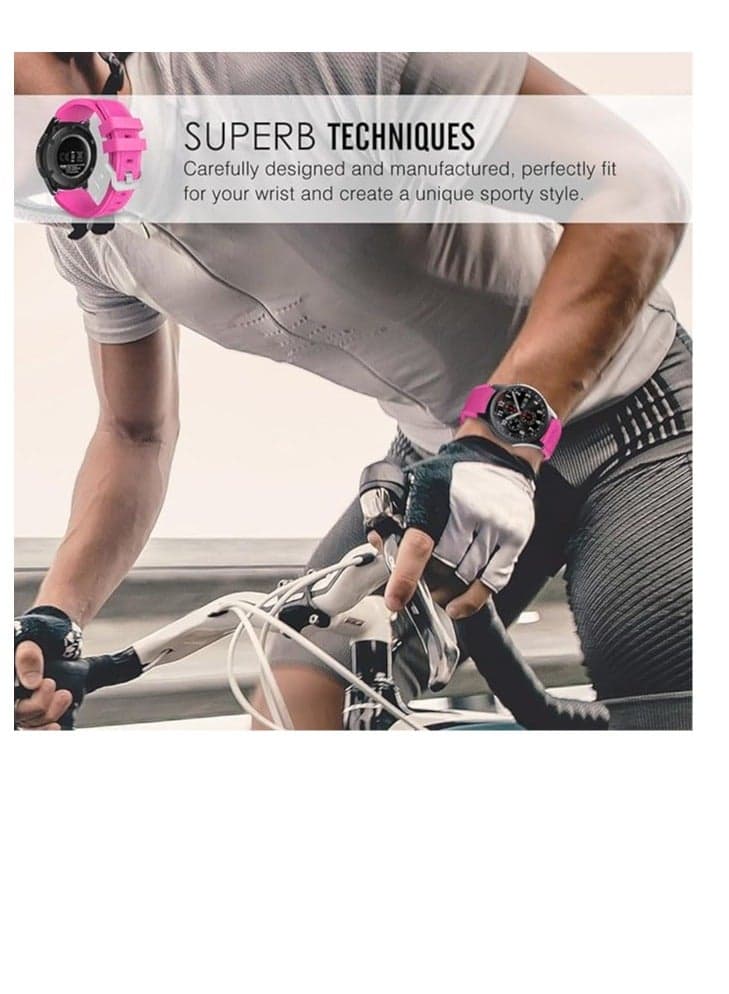 Silicone Sport Band 22MM Strap For Samsung Galaxy Watch 3 45mm/Watch 46mm/Gear S3/Huawei watch GT3 GT4 46MM/Huawei Watch 3&4/3&4 Pro/GT2E/GT2 Pro/GT GT2 46MM/Amaz fit GTR 4/3/3Pro/2/2e Smartwatch Bands (٣)