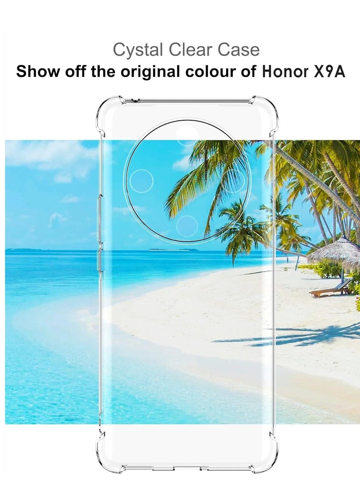 Case For Honor X9a 5G / Honor Magic 5 Lite, Cover Silicone Transparent TPU Gorilla Anti-shock Protector Camera Shockproof Corners - Clear (٤)