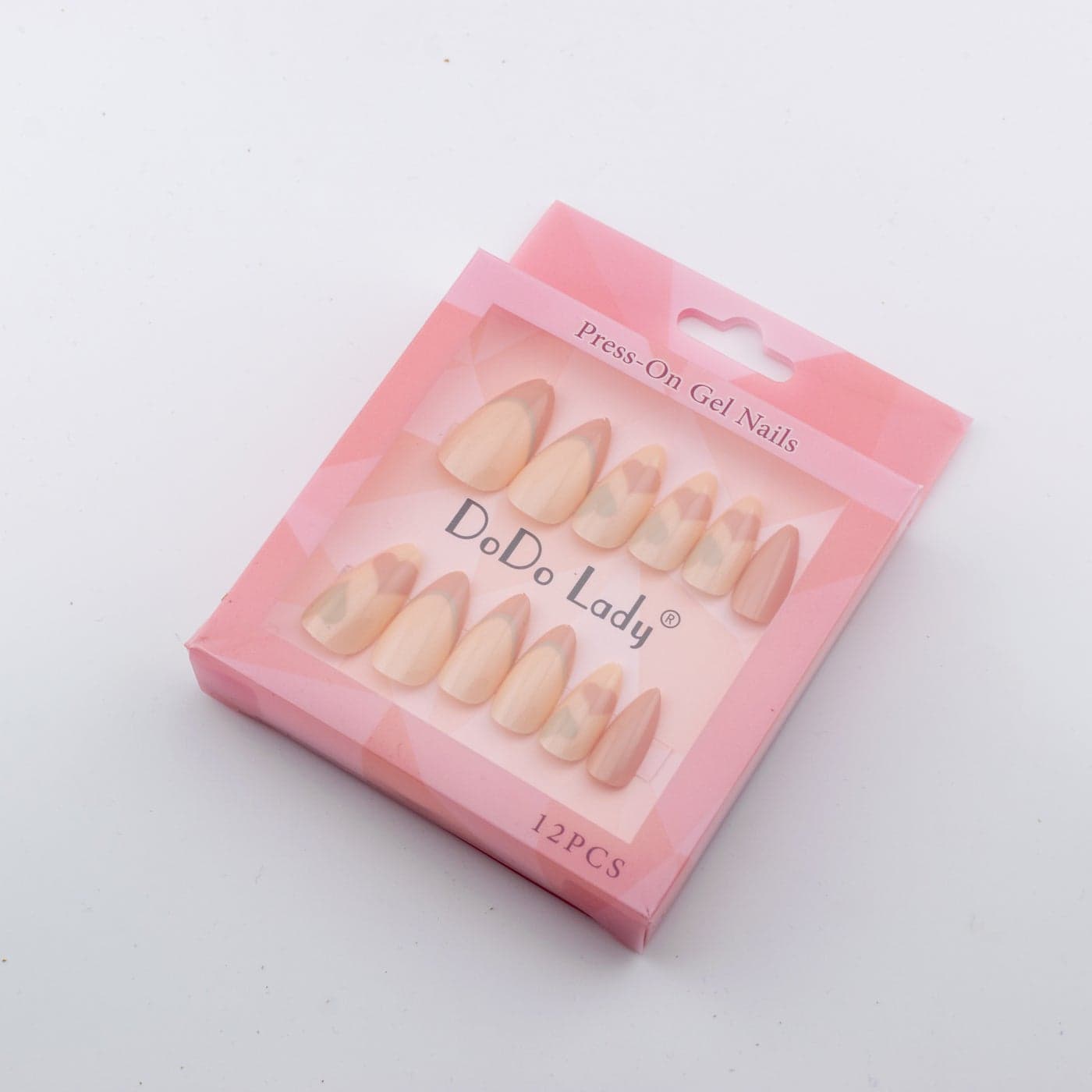 Pack of 12 Colorful Press-On Nails With Double Face Glue For Easy Installation - Dodo Lady Press On False Nails