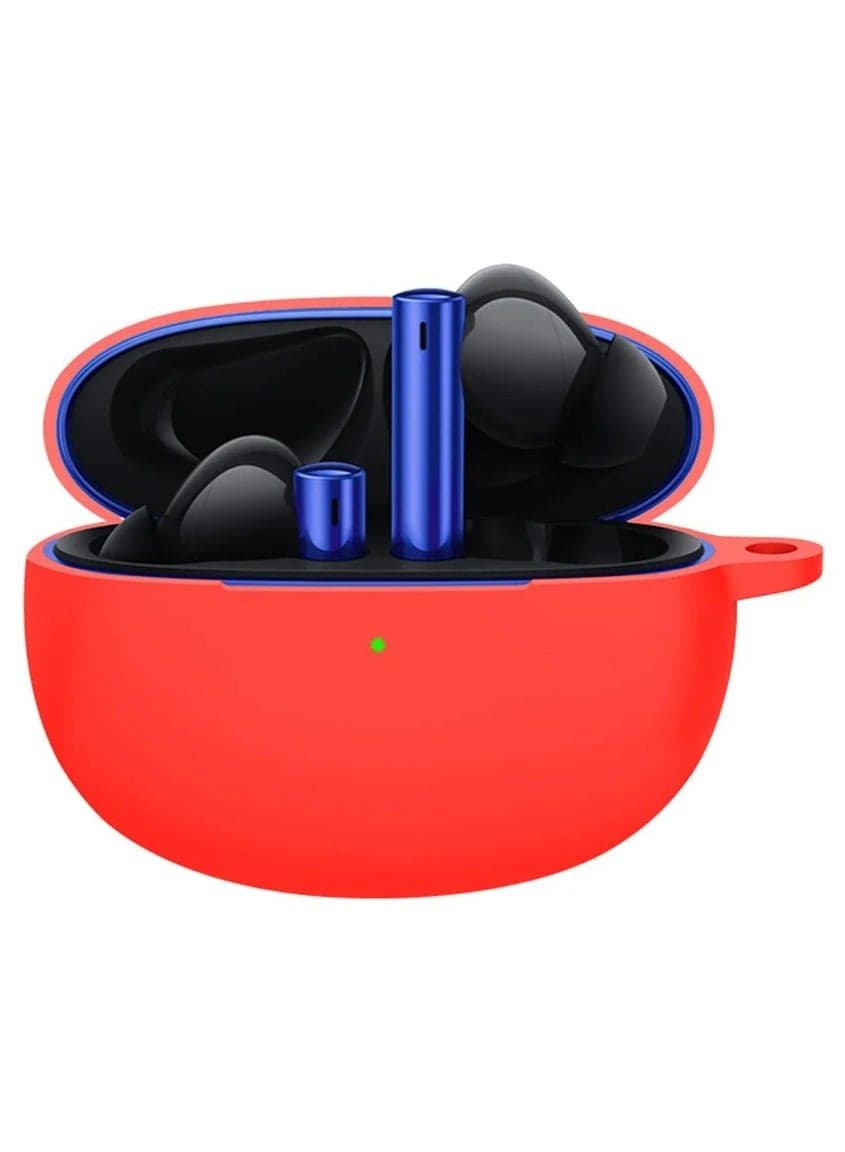 Earphone Protective Case Suitable For Realme Buds Air 3 Cover Shockproof Shell Washable Silicone Housing Anti Dust Sleeve Frame (Red)