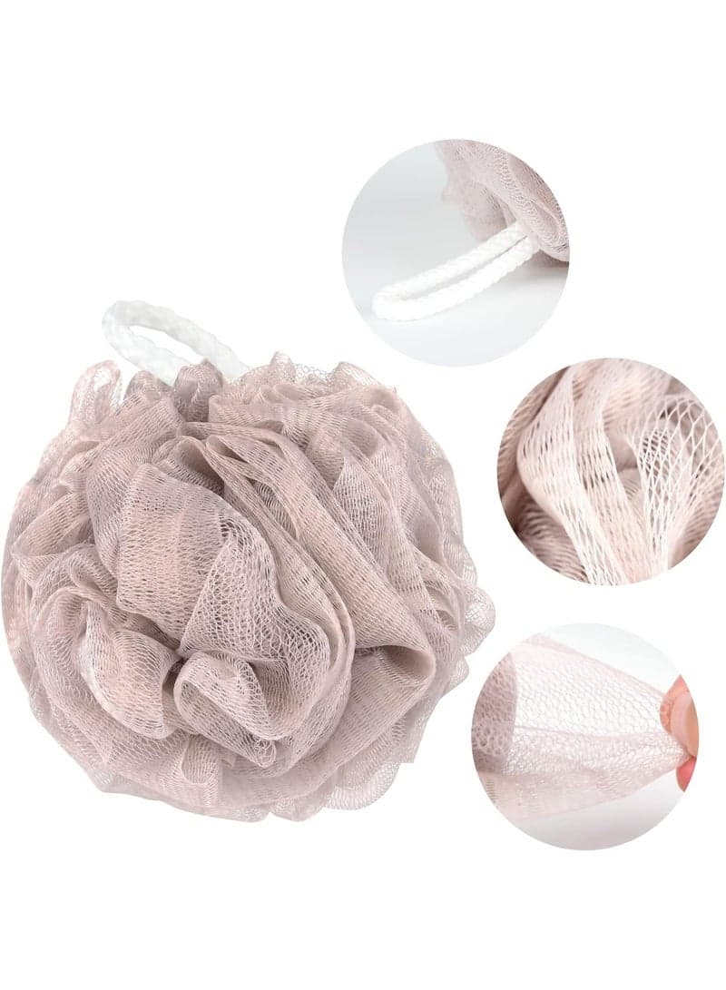 Loofah Sponge Shower Loofahs- Bath Sponges Mesh Balls 4 Colors for Body Scrubber Exfoliator Wash Back Scrubbers Bathroom Men Women 4 Pack Cleaning Bathing Accessories (٤)