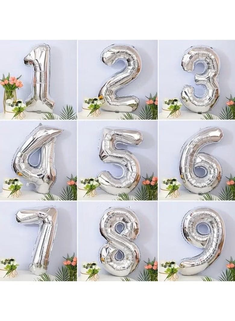 Number 9 Balloon Foil Silver Glamorous Party Decorations Jumbo Digit Balloon for Birthdays Anniversaries Special Events (3)