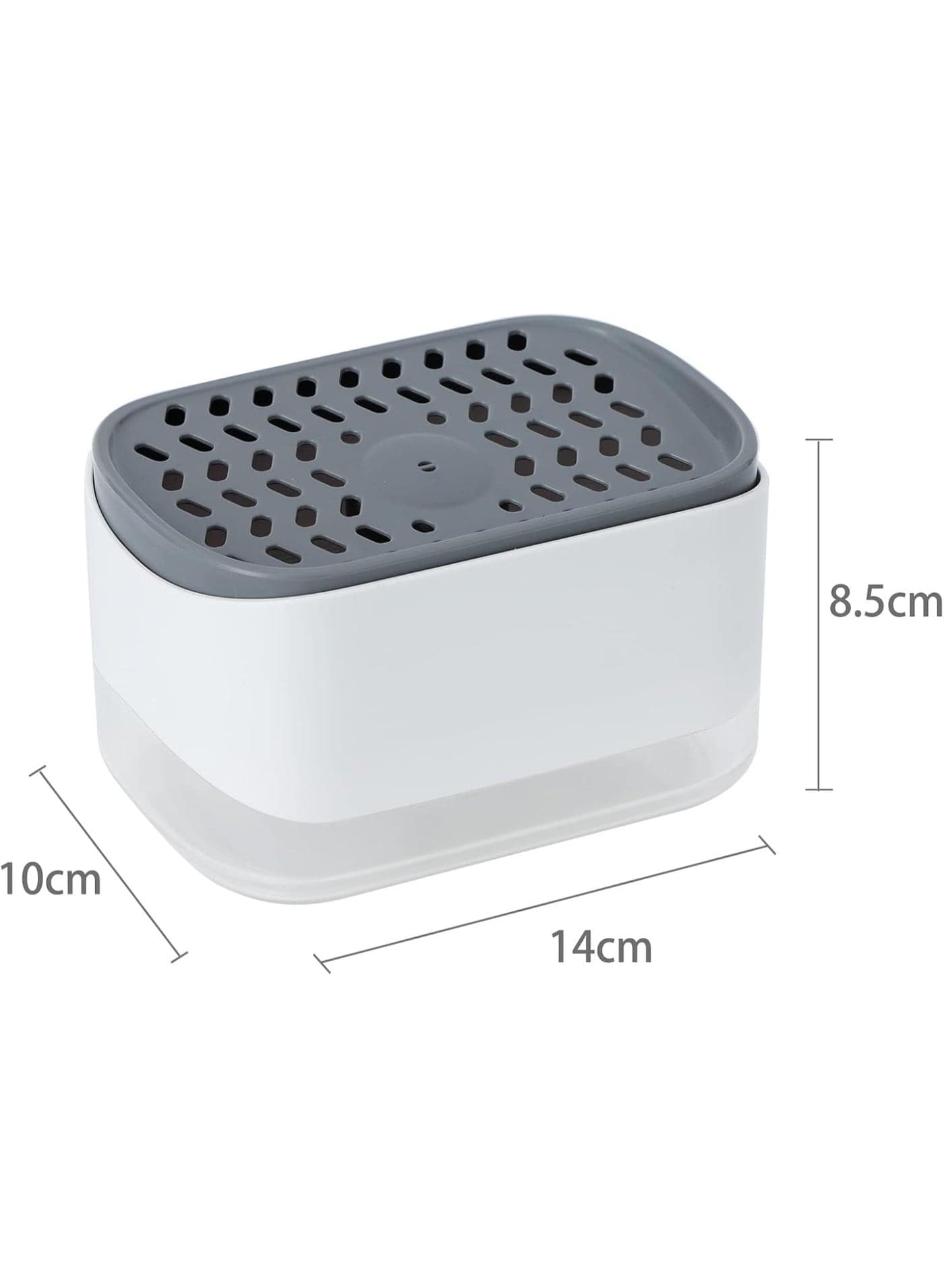 Generic 2-in-1 Soap Dispenser with Kitchen Sponge – One-Handed Dish Soap Dispenser with Practical Cleaner Holder, Compact Design to Save Space and Organize Your Kitchen Sink (٢)