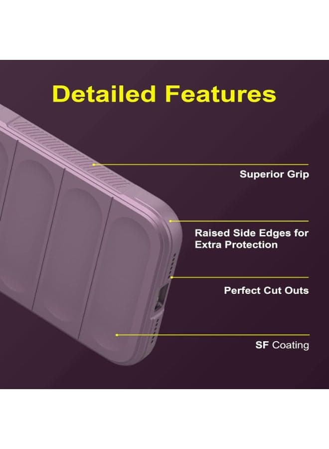 Premium Protection Back Silicone Case Compatible with Vivo V50 5G Magic Shield Shockproof Case with Camera Protection (Lavender) (3)