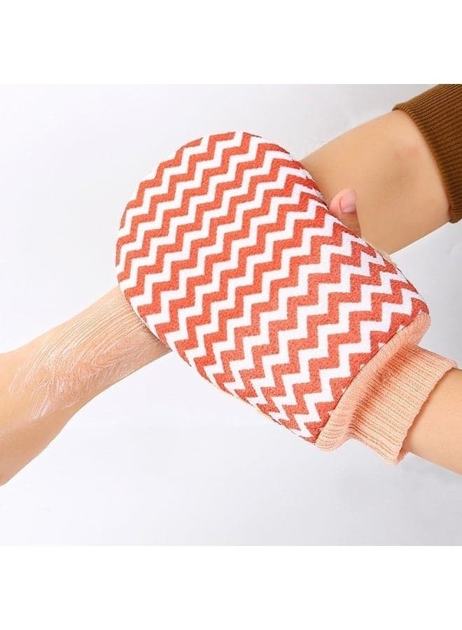 Exfoliating Body and Bath Glove: Durable exfoliating gloves to remove dead skin cells and stimulate collagen production - a body massage tool for your skincare routine - easy to use, quick-drying, and gentle on all skin types (١١)