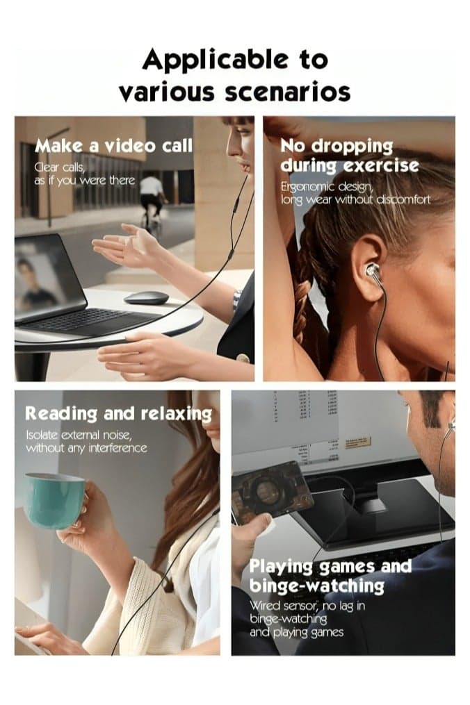Ldnio HP05 In-Ear Earphone With Controller, Comfortable Design And Noise Reduction Upgrade - Black Headphones & Earphones (5)