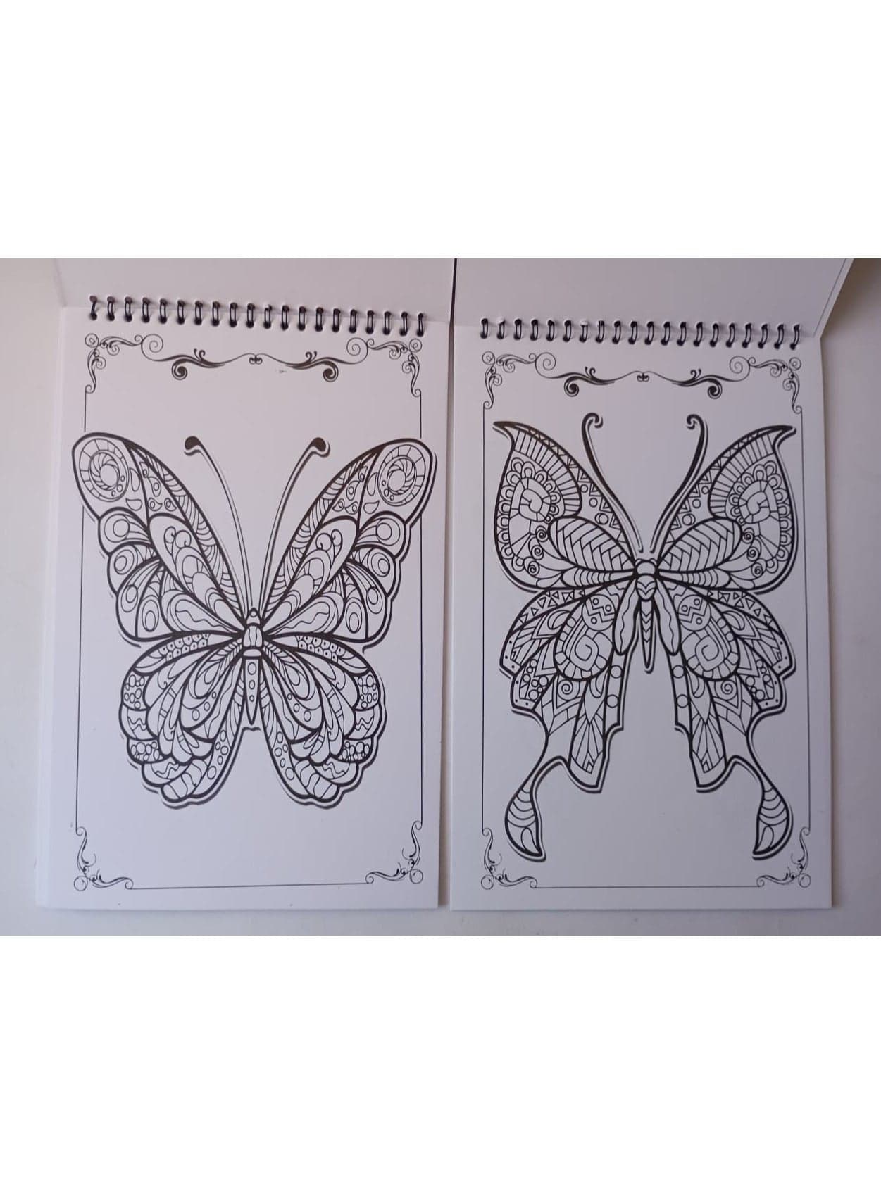 Mandala Butterflies Coloring Book — Anti Stress Spiral Bound — 16 Designs Children's & Young Adult Books (٢)