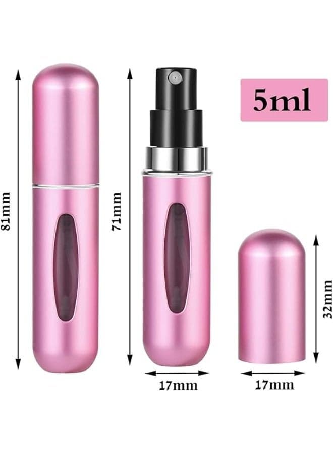Portable Travel Perfume Set of 3 pieces - Mini Perfume Atomizer - Portable Perfume Spray Can - Mini Perfume Bottle - Travel Perfume Atomizer - Refillable Perfume Box - Multicolor (٣)