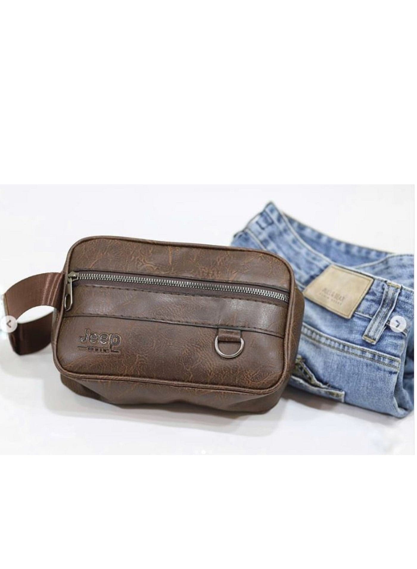 Men's luxury brown leather handbag - practical design for businessmen Bags & Luggage (٢)