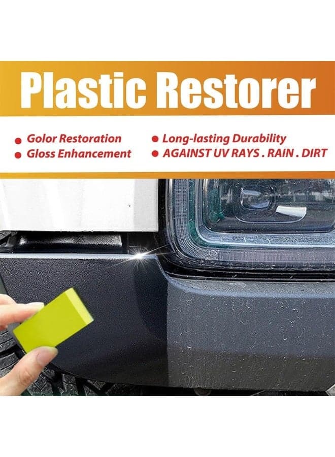 Car Plastic Renewal 50ml - UV Protectant Cleaner & Polish - Restores color and shine to bumpers, mirrors, handles, and interior and exterior plastic finishes (٧)