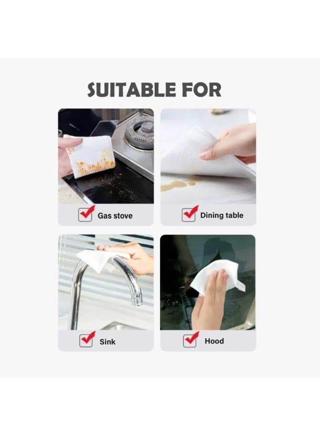 80 PCS Wet Tissues Restaurant Wipes for Glass Table Wet Tissue Wipe Strong Decontamination, Multipurpose, Removing Grease, Food Stains, Cleaning Glass, Kitchen, Cloth Towel, Disposable, Oil (9)