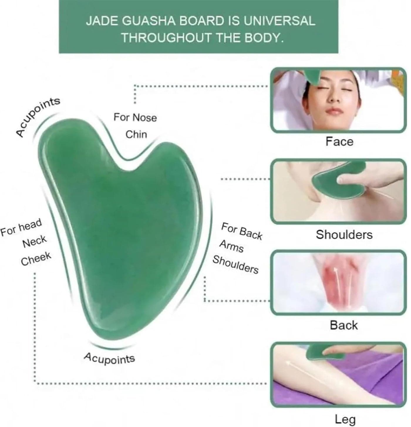 Gua Sha Facial Massager, Skin Care Tools, Body Muscle Wrinkle Reduction Face Massagers & Rollers (4)