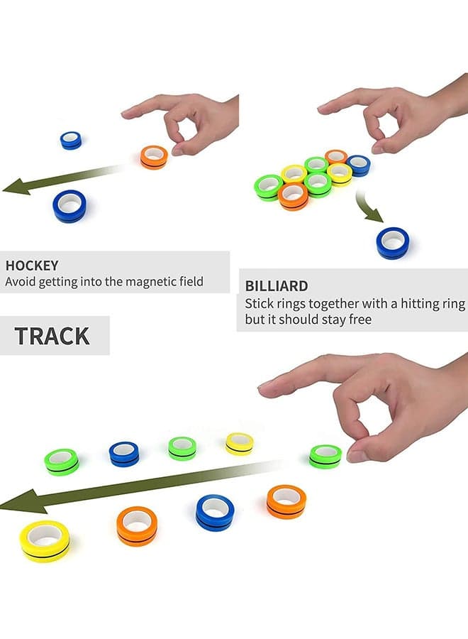 3-Piece Lightweight Novelty Fingers Magic Magnetic Ring Anti-Stress Relief Toy Set Magnets & Magnetic Toys (5)
