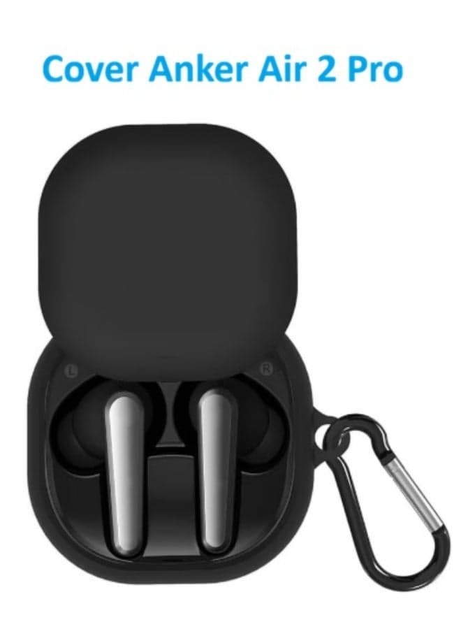 Silicone case for Anker Air 2 Pro headphones - black