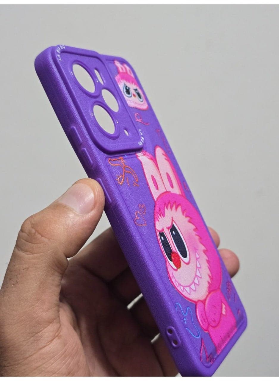 Cartoon Back Cover With the Word LABUBU Compatible With The Phone Oppo Realme 14 Cases & Covers (٢)