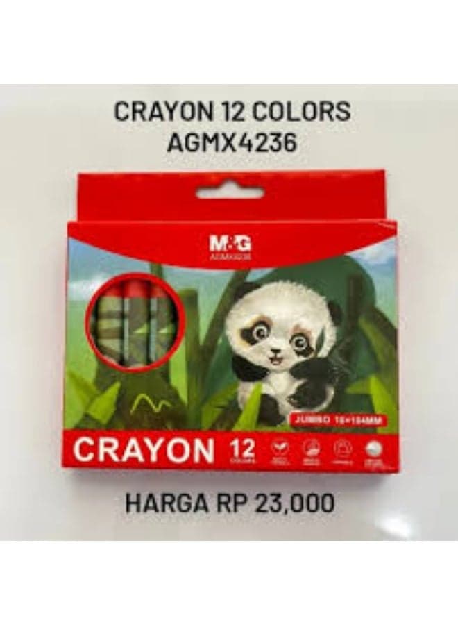 Crayon Jumbo Round 12 colors X4236MG Arts & Crafts Supplies
