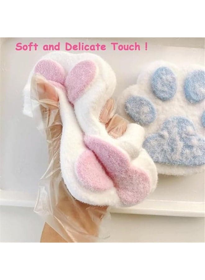 Dujuanus Cat Paw Squeeze Toys, Squishy with Giant Paw, Cat Paw Shaped Hand Squeeze Toys, Squishy Big Cat Paw Silicone Squeeze Toys (White) (3)