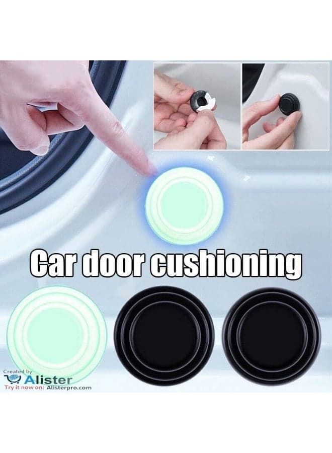 Car Door Stoppers - Phosphorescent Light Door Stoppers with Car Door Protection Stickers, Sound Absorbing for Car Doors, Includes 4 Pieces Car Moldings (٨)