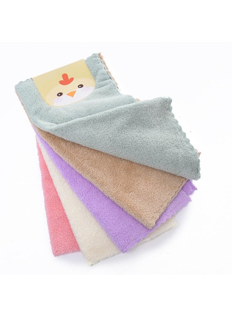 Super Soft Microfiber Hand Towels Set - Highly Absorbent Quick Dry Kitchen Towels, Pack of 5 (Multicolor) Kitchen Accessories (2)