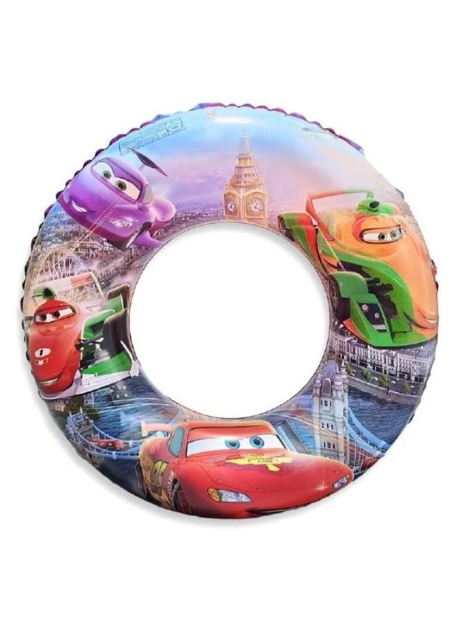 Kids' Inflatable Swimming Ring with Cars Characters - 70 cm (2)