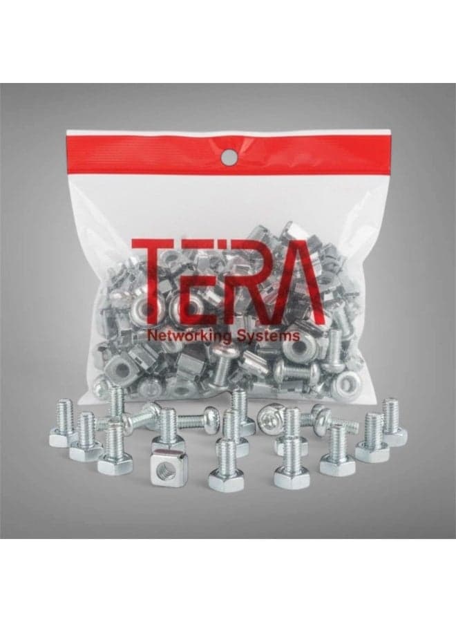 25 PCS Mesh Racks Screw and Nuts For Networking Hardware Installation. Nails & Screws