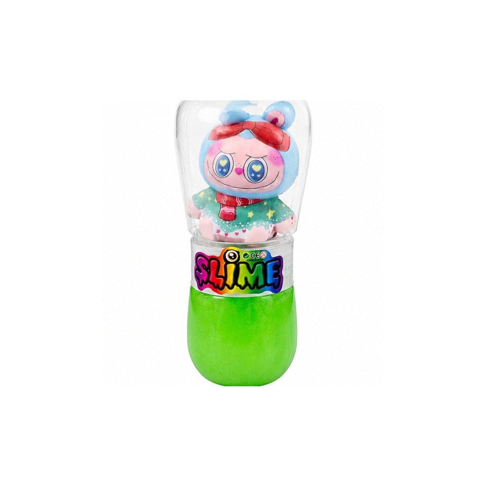 Slime Toy with Character Figure for Kids, Green Slime & Putty Toys