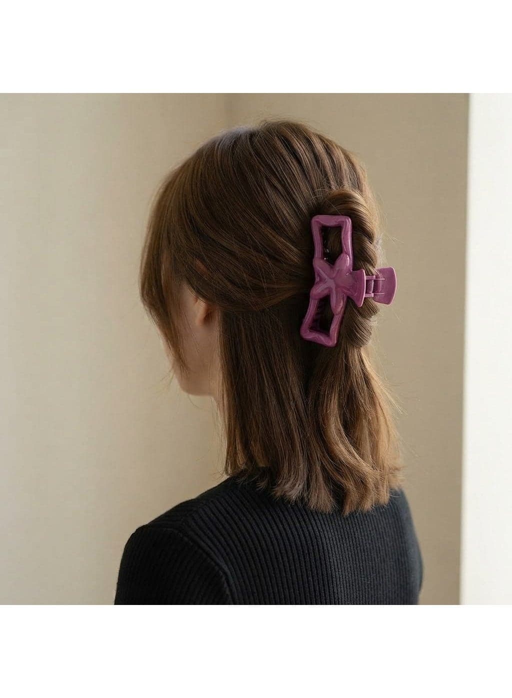 Purple Abstract Design Hair Claw Clip