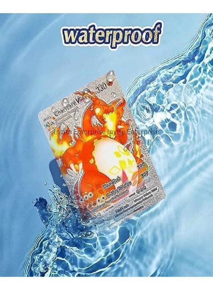 Pokemon 10 Pcs Silver Foil Cards Assorted Pack - In Envelope - V Series Vmax GX Rare and Common Cards (Silver) Card Games (٤)