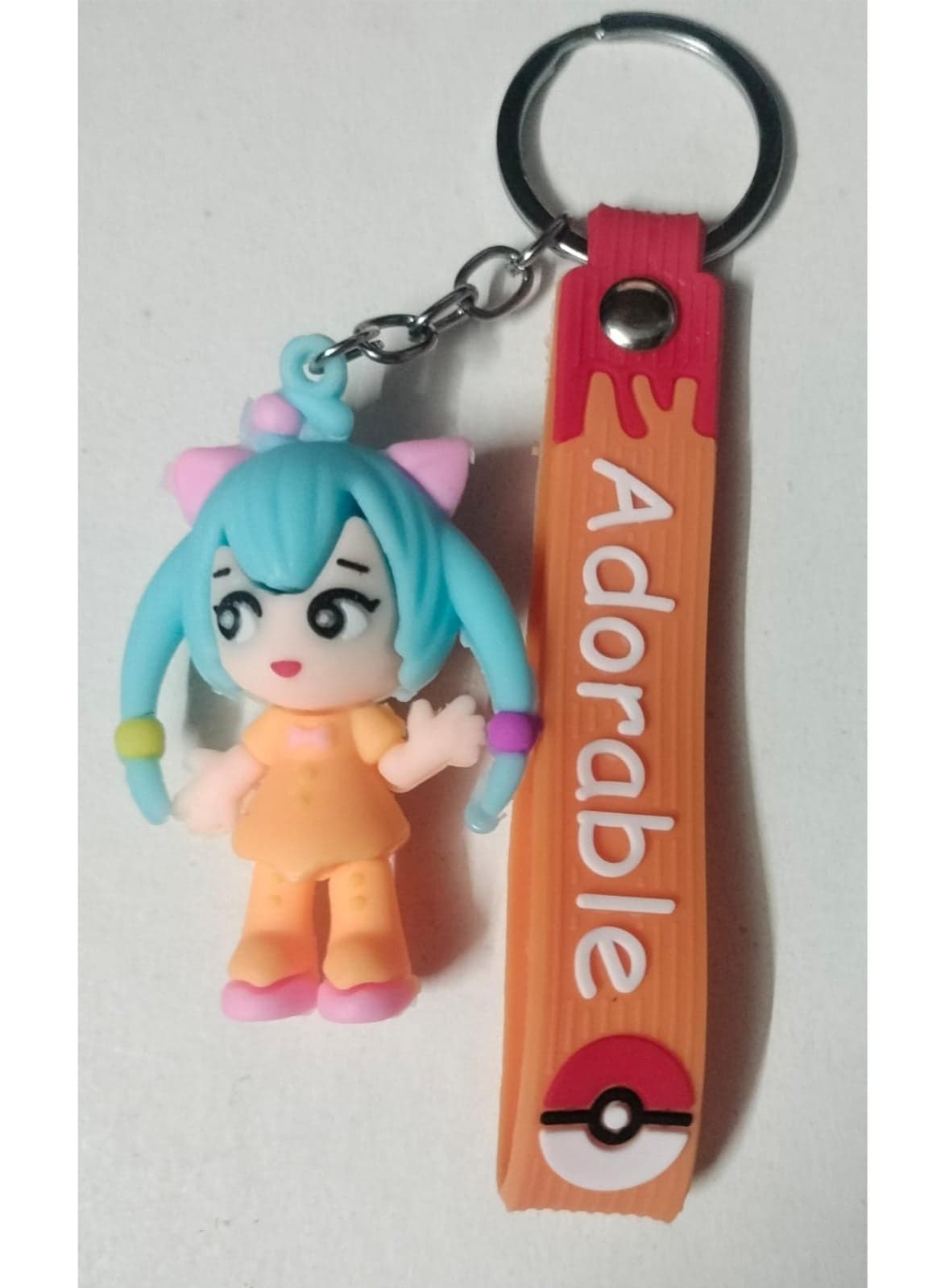 Generic Random Silicone Cartoon Keychain - Durable Quality and Bright Colors Cute Key Holder for Keys & Bags Random selection. Key Chains (٢)