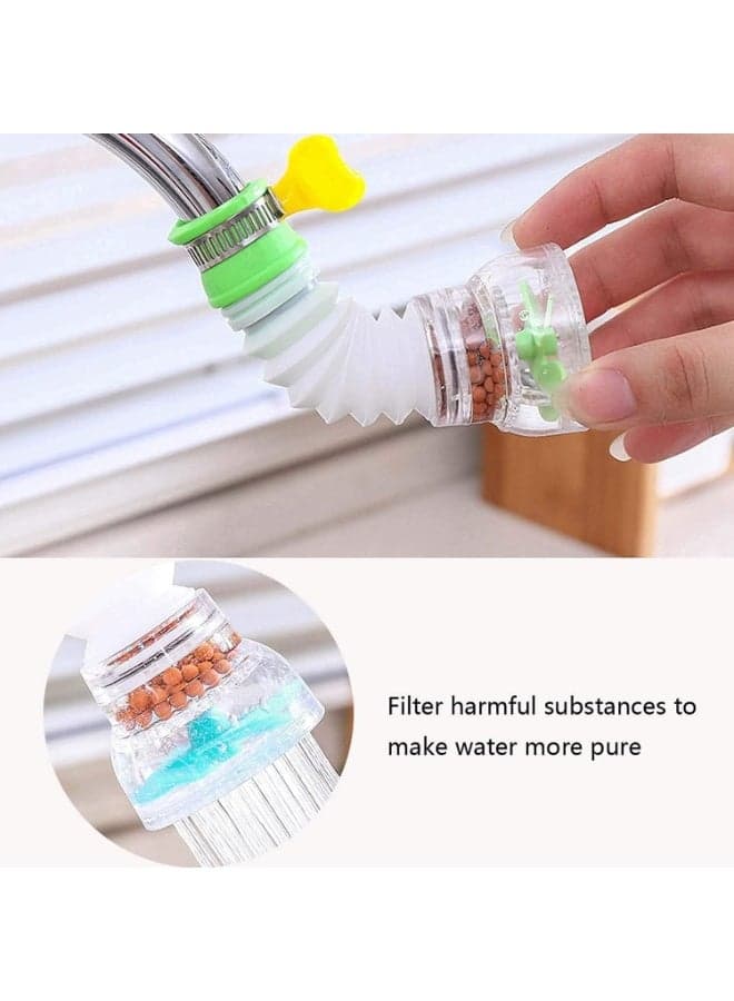 Flexible kitchen faucet, anti-splash and water-saving, extendable movable sink faucet with a rotatable water filter, kitchen sink faucet adapter, one-piece package (10)
