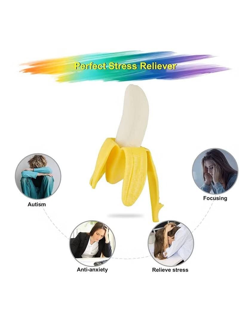 Squishy Toys Slow Rising Squishy Squeeze Toys, Super Soft Stress Relief Toys Banana Kawaii Party Favors for Kids Novelty Toy Birthday Gifts for Boys Girls Adults (٧)