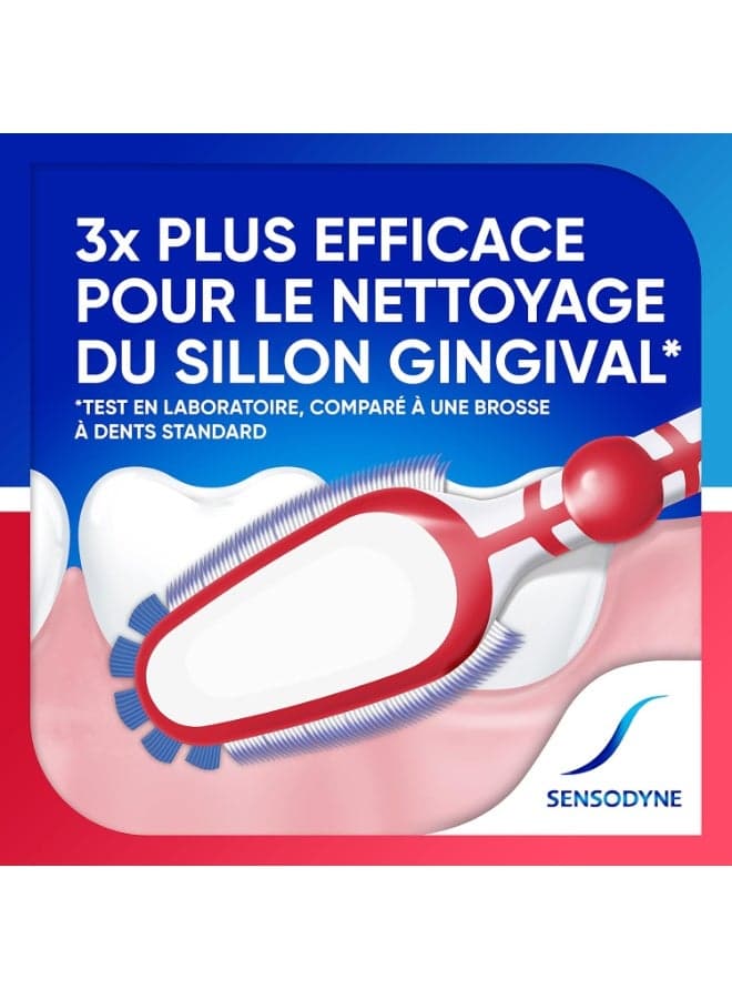 Sensodyne Toothbrush Pro Namel Gentle on Enamel Extra Soft , Multi colors Manual Toothbrushes (٤)