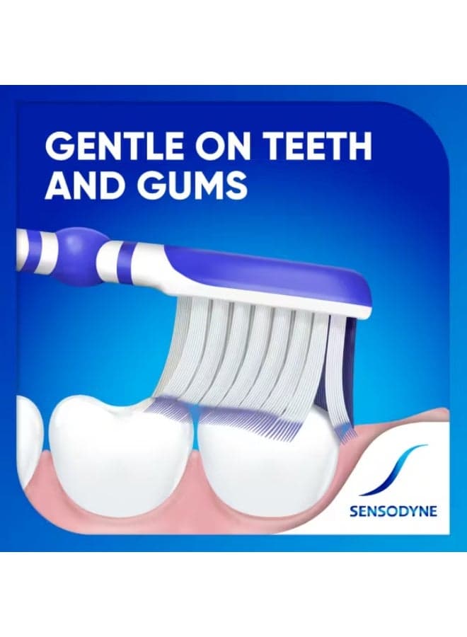Sensodyne Toothbrush Pro Namel Gentle on Enamel Extra Soft , Multi colors Manual Toothbrushes (٧)