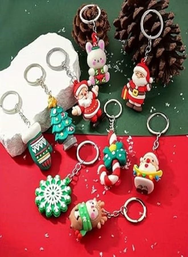 Christmas Keychains - Christmas Gifts , Different Shapes Christmas's Keychain, Christmas Decoration Items, 6 pcs (3)