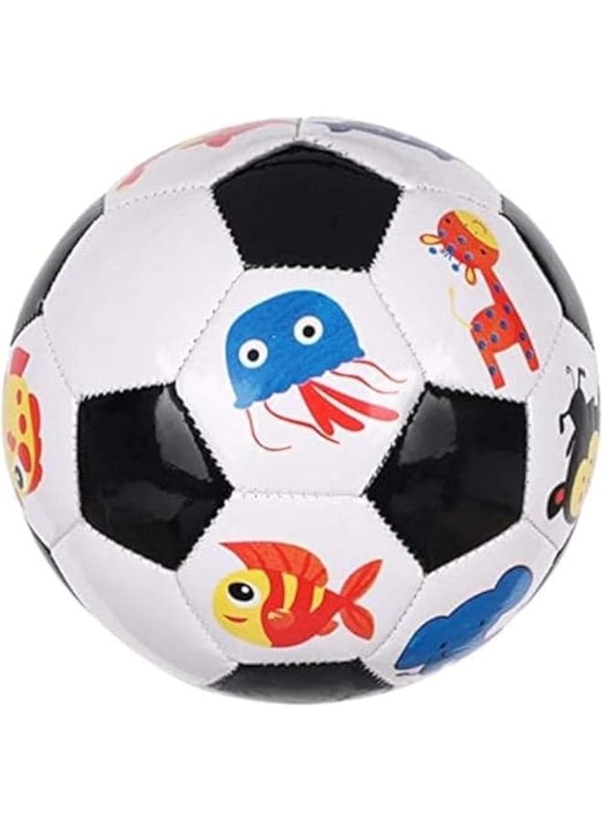 Generic Small Animals Printed Football for Kids, Size 2 - Multi Color, (14.5×14) cm