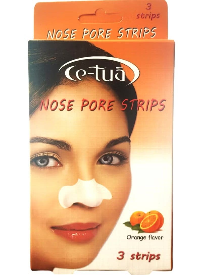 Ce-Tua Nose Pore Strips Orange Flavor - 3 Strips (Packaging may vary) Blackhead Remover Nose Strips
