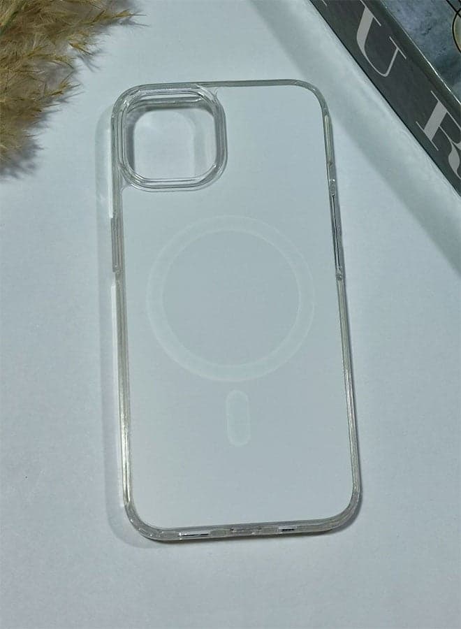 Magnetic case for iPhone 13 / 14, supports MagSafe wireless charging, shockproof and scratch-resistant cover for iPhone 13 / 14 - White (٣)