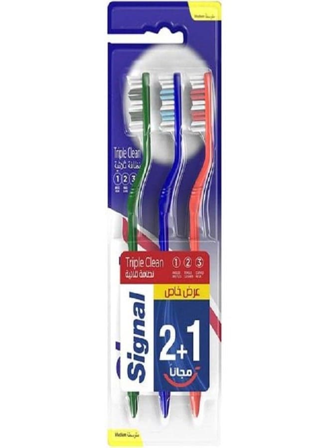 TOOTH BRUSH TRIPLE CLEAN 123 2+1 Manual Toothbrushes