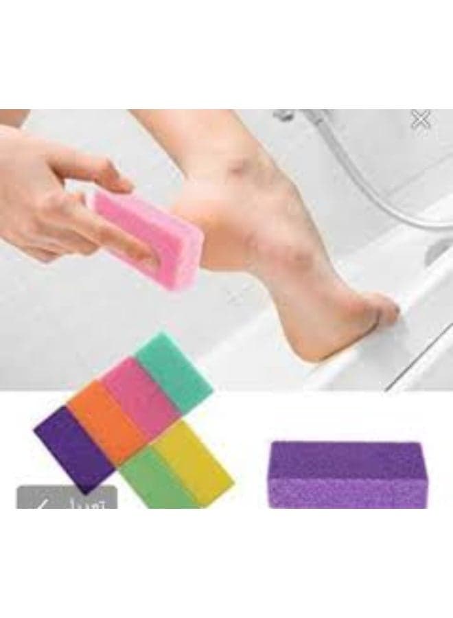 Pumice stone for feet, luxury sponge tool for foot care to remove dead skin (1 piece) (multi-colored) Buffer Stones (٤)