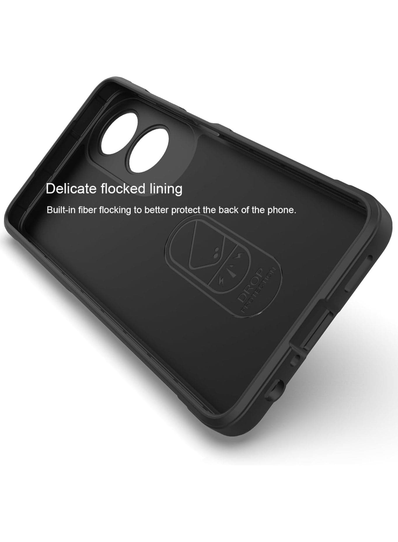Premium Protection Back Silicone Case Compatible with Oppo A60 Magic Shield Shockproof Case with Camera Protection (Black) (5)