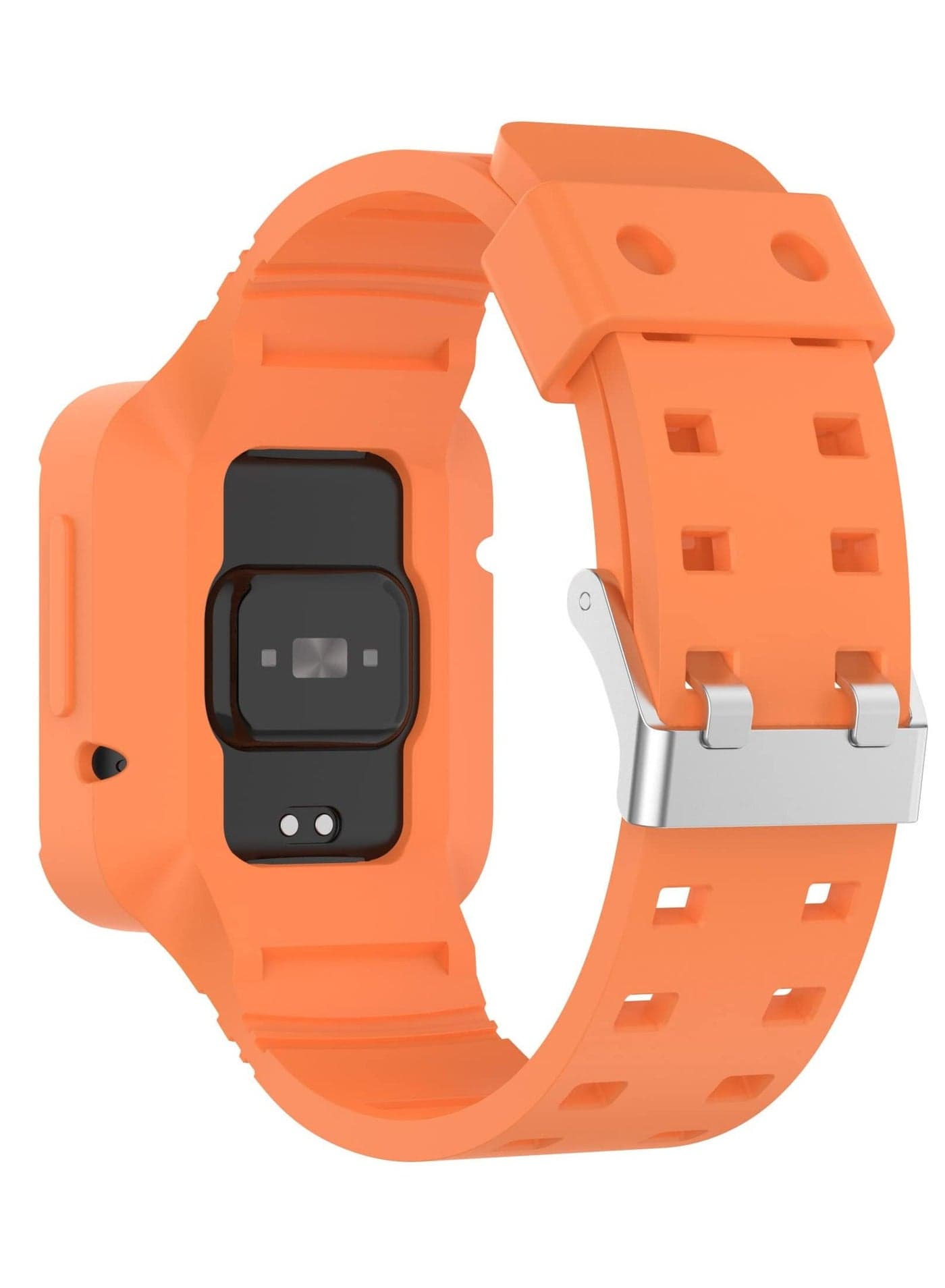 Replacement Wrist Band Compatible with Xiaomi Redmi Watch 2 Lite/Mi Watch Lite/Poco Watch/Redmi Watch 2/Horloge 2, Adjustable Soft Silicone Wrist Strap with Cover (Orange) (3)