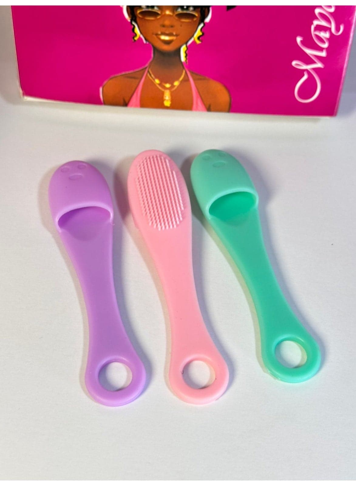 Exfoliating Scrubber - Soft Silicone Face Cleansing Brush for Manual Cleaning, Blackhead Removal, and Pore Treatment - Essential Daily Skin Care Tool for All Skin Types (2 piece) (٢)