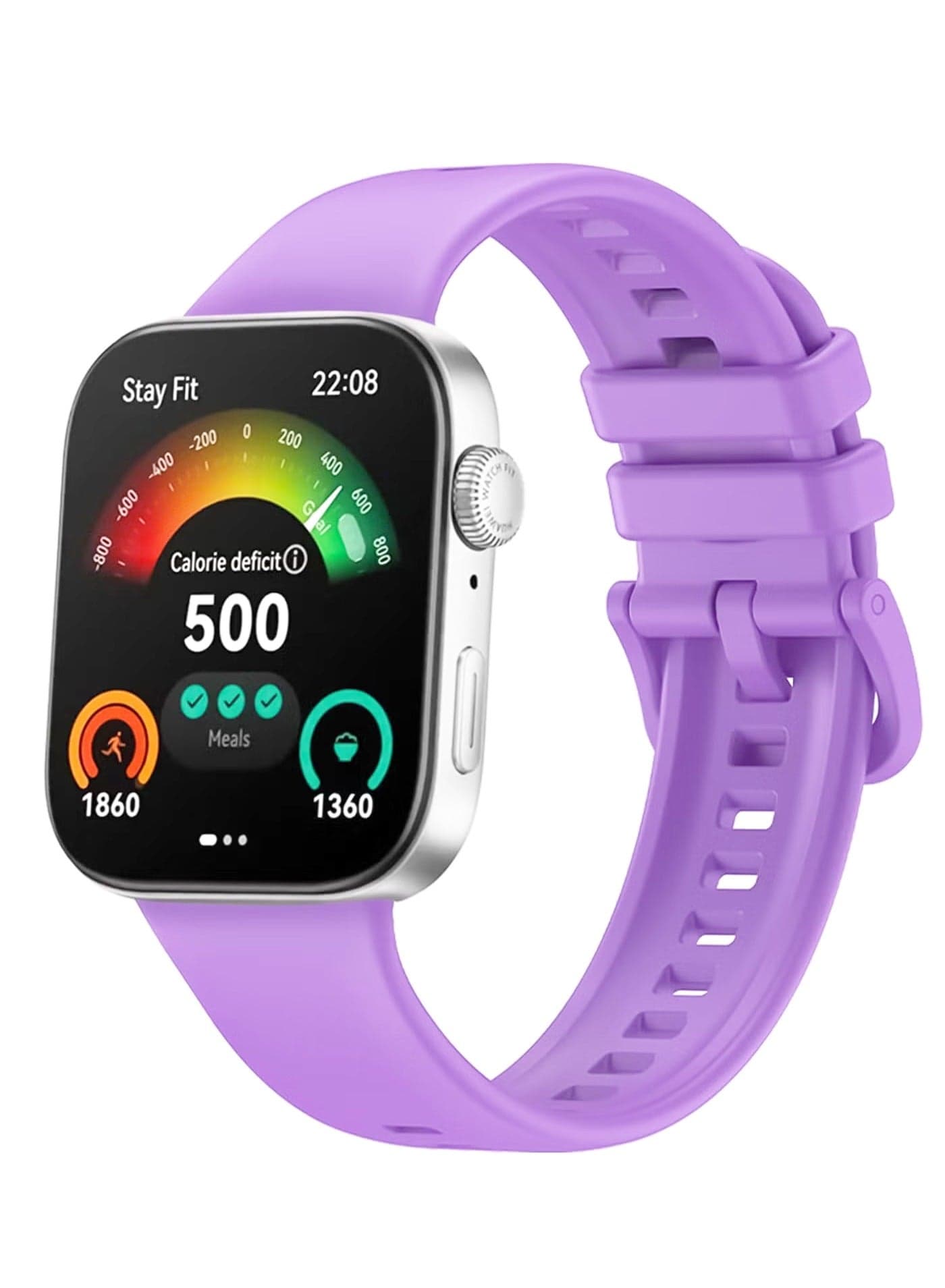 Strap Compatible with Huawei Watch Fit 3 Strap for Women Men Adjustable Replacement Wristband Silicone Sport Watch Band for Huawei Watch Fit 3 (Light Purple) Smartwatch Bands