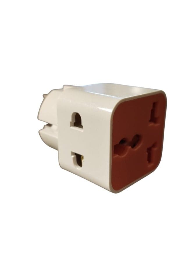 Universal 3-pin plug adapter, versatile and supports all types of electrical outlets. Suitable for home, office, and travel. Safe design and durable materials for everyday use. 16 Amp - Energy (٦)